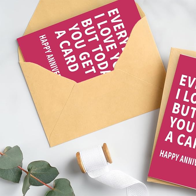 Anniversary Card to Husband | Funny Anniversary Card & Gifts for Women, Men, Husband, Wife, Him, and Her | Happy Anniversary Decorations