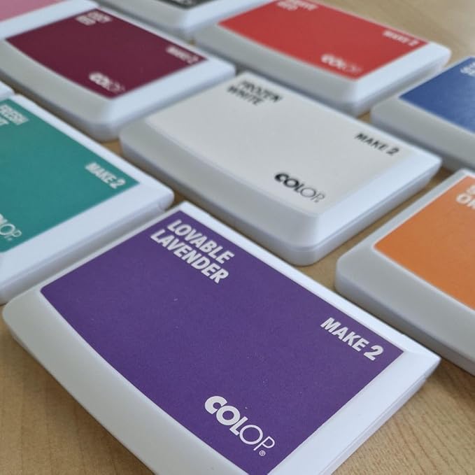 COLOP Make Series, Ink Stamp Pads, with Non-Toxic Premium Ink, Water-Based Acid-Free (Noble Blue, Make 2-2-3/4" x 4-1/4")