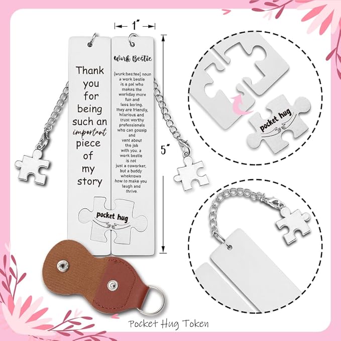 Thank You Gift for Work Bestie, Funny Bookmarks Gift for Work Bestie, Book Lover Gift for Work Bestie, Reading Gift for Work Bestie, Funny Office Gift for Work Bestie,WB128