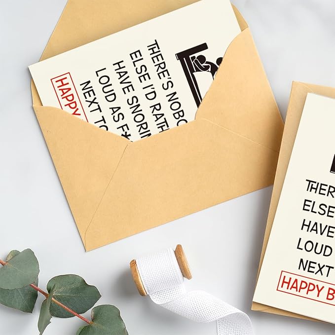 Funny Birthday Card & Gifts for Husband Boyfriend Him Wife Girlfriend Her, Happy Bday Card