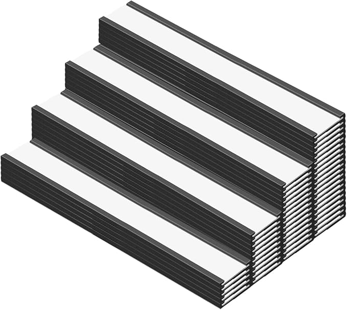 Magnetic Label Holder 0.78"X4",Magnetic Labels for Shelving,Magnetic Data Card Holders File Cabinet Labels,Pack of 50