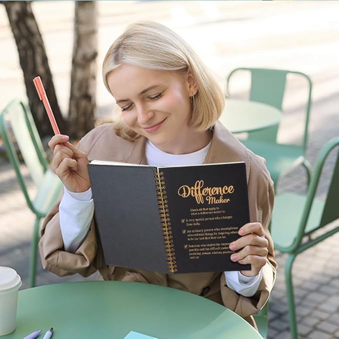 Difference Maker Definition 160 Blank Pages Spiral Notebook, Thank You Gifts for Boss Leader Teacher Coworker Manager Nurse Mentor Appreciation Gifts, Employee Appreciation Notebook