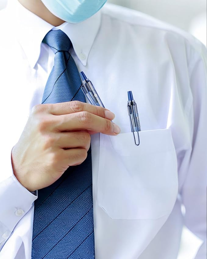 12 Pack Blue Gel Pens, Quick Dry Blue Ink Pens, 0.5mm Fine Point Retractable Smooth Writing Pens for Journaling, Writing, Business Gel Pen for Office School & Home Supplies(Blue)