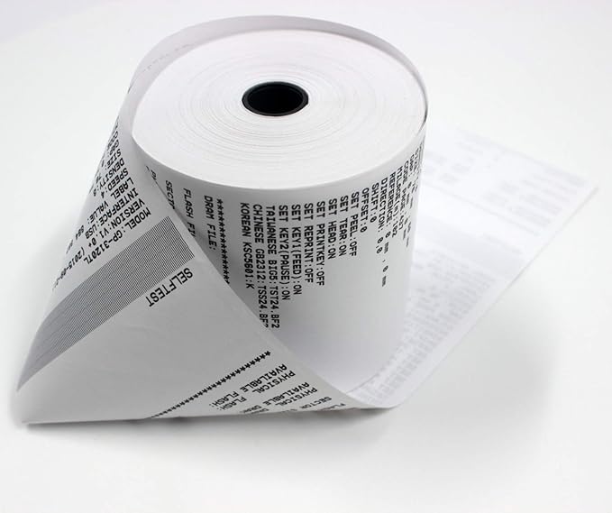 (32 Rolls) 3 1/8 x 230 Thermal Paper Receipt Rolls fits all Clover POS Cash Register Printers, Star Micronics SCP700 TSP100 TSP300 TSP400 TSP500 TSP600 TSP 700 TSP2000 CT S300 from BuyRegisterRolls