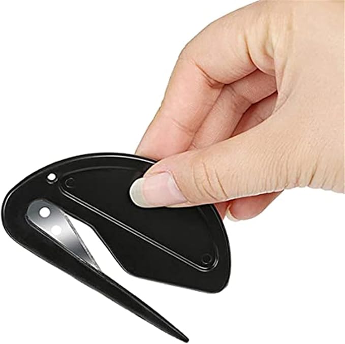 Black Letter Opener Envelope Slitter, Women Letter Opener Slitter for Men Letter Openers for Envelope Package Paper Trim Safe Mail Opener Letter Openers Office Supplies