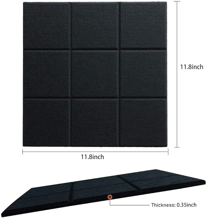 Large Cork Board Felt Board Tiles for Walls with 30 Push Pins, 11.8"x11.8" Pack of 6 Pin Board Notice Boards for Home Office Kitchen, Bulletin Board Wall Tiles for Photos Memos