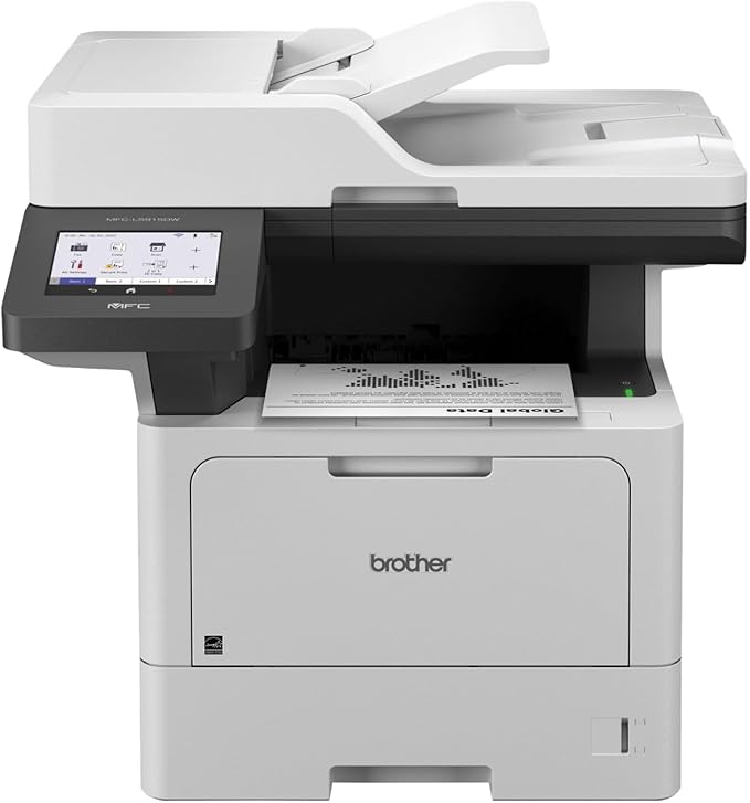 Brother Monochrome Laser Printer, Multifunction All-in-One Printer, MFC-L5915DW, Wireless Networking, Mobile Printing & Scanning, Duplex Print, Copy & Scan, Works with Alexa
