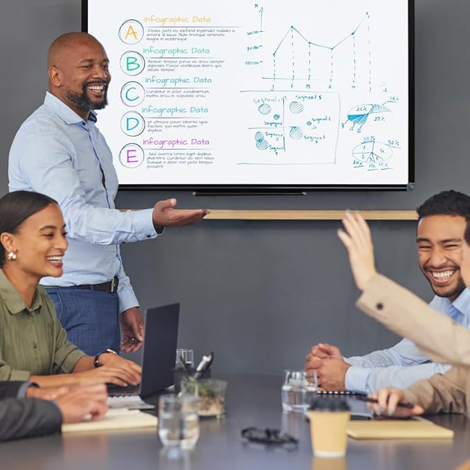 XIWODE Large Magnetic Dry Erase Board,Whiteboard for Wall, 36 x 60 inches, Whiteboard Marker Board Writing Board,Black Aluminum Frame, Durable, for Home School & Office