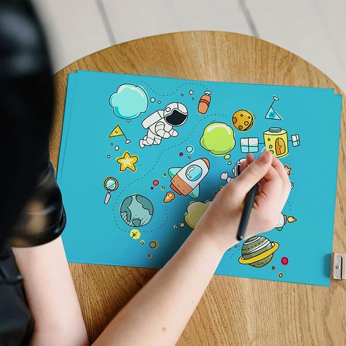 100 Sheets Light Blue Cardstock 8.5 x 11 65lb Pastel Paper, Goefun Blue Card Stock Printer Paper for Wedding Invitations, DIY Cards, Menus, Crafts