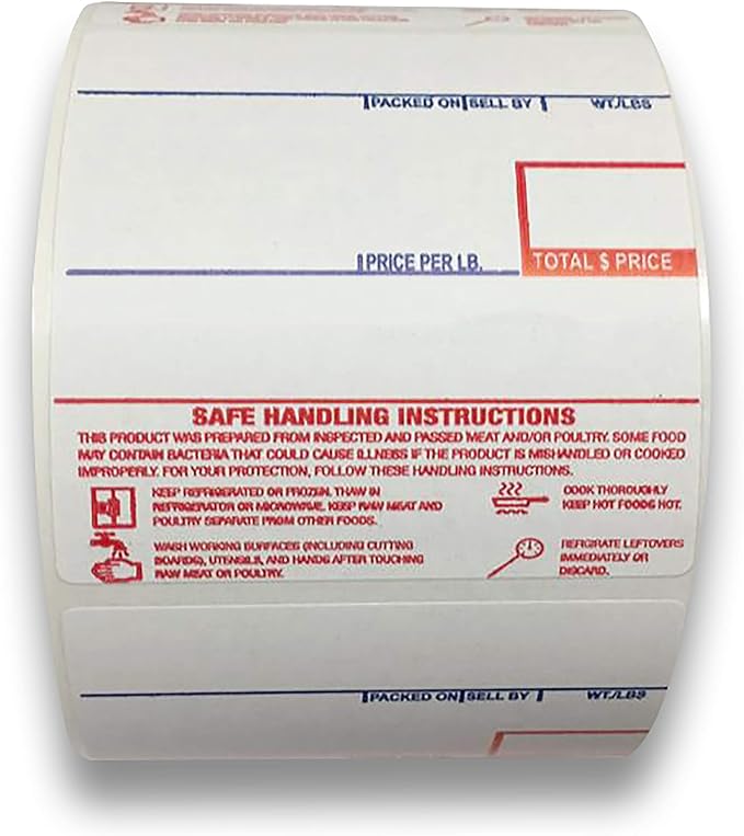 CAS LST-8040 Printing Scale Label, 58 x 60 mm, UPC/Safe, 36 Rolls per Case, CAS Scale Labels 8040, Guaranteed Quality, Try It!.