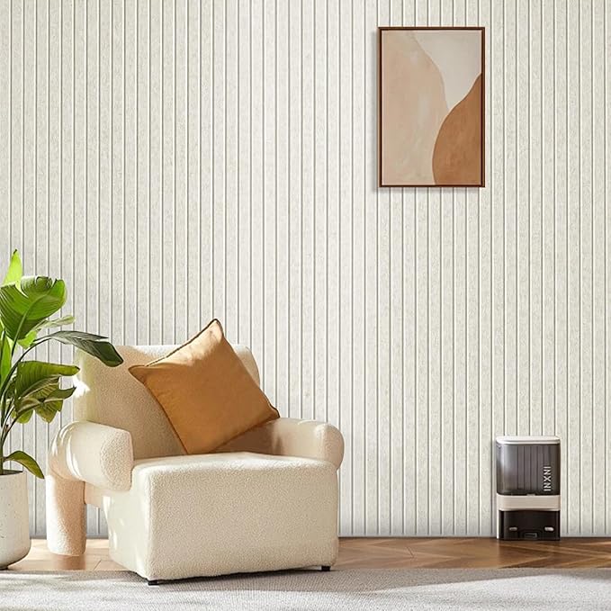 Large Cork Board for Office Wall Decor,8 Pack Felt Wall Tiles with Slat Wall Paneling and 30 Push Pins,Felt Bulletin Board Pin Board Cork Boards for Walls (Oatmeal)