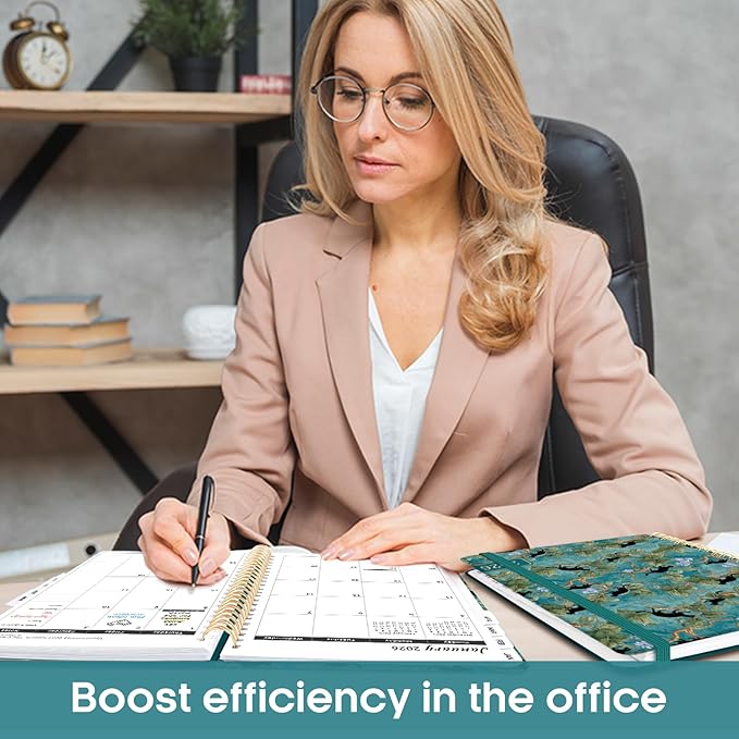 2026 Planner, Aesthetic Weekly and Monthly Planner for Women, Jan 2026 to Dec 2026, Hardcover 2026 Calendar Book with Monthly Tabs, Inner Pocket, Perfect for Office Home School - A4 (8.5" x 11"), Cats in Vine