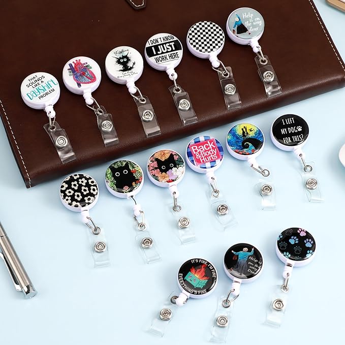 Sea Turtle Badge Reels Holder Retractable with ID Clip for Nurse Name Tag Card Nursing for Doctor Teacher Student Employee Office Medical Work