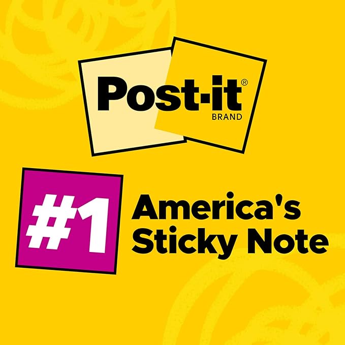 3M R335YW Post-It Lined Pop-Up Notes, 3 x 3, Yellow, 100 Sheet Pad, 6/Pack