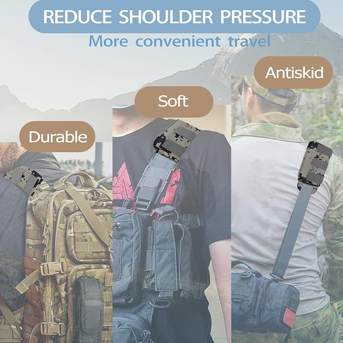 2Pcs Thick Cushioned Shoulder Pads, Anti-Slip Design and Breathable Mesh Pads for Shoulder Strap,Soft and Comfortable