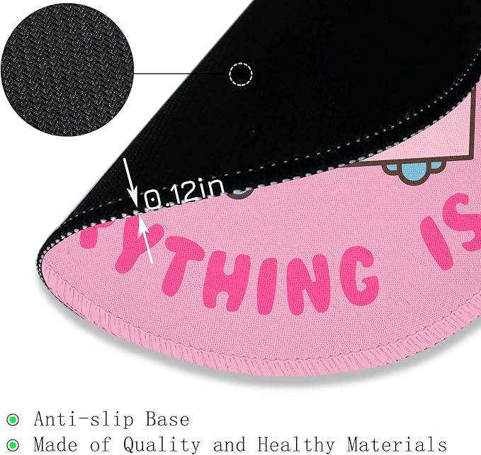 Funny Round Mouse Pad for Desk, Cute Office Decor for Women, Dumpster on Fire Small Mousepad,Stitched Edge Non-Slip Rubber Base, Personalized Computer Mouse Pads for Wireless Mouse,Desk Accessories