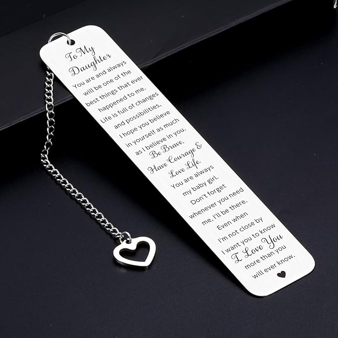 16th 18th 21st Birthday Gifts for Daughter from Mom Dad Christmas Stocking Stuffers for Teen Girls, Daughter Gifts from Mom Inspirational Bookmark Birthday Valentines Day Gifts for Daughter Adult