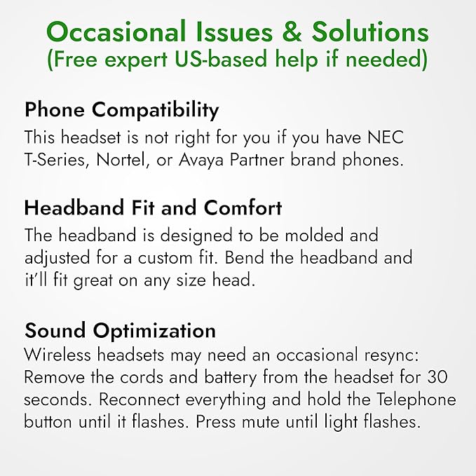Leitner LH370 3-in-1 Wireless Office Headset with Mic – Computer, Telephone, and Cell Phone Headset – 5 Year Warranty – Single-Ear