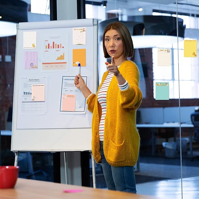 Funny Notepads with Sayings Sticky Funny Office Supplies to Do List Sarcastic Work Assorted Notepad for Workers, 12 Designs, 3 x 3.93 Inch(Fresh Style)