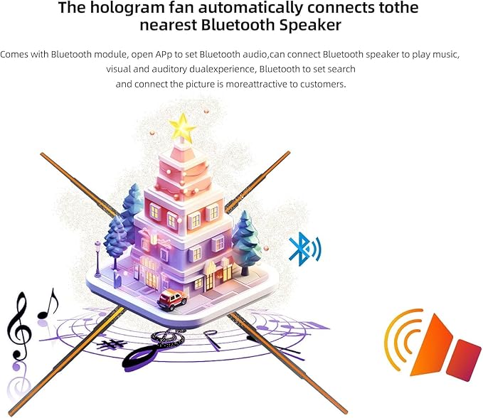 3D Hologram Fan,39.4 inche Hologram Fan Projector Advertising Display HD LED 2000*1444PX Resolution for Christmas, Halloween, Business, Shop, Holiday 100CM Holographic with 700 Video Library