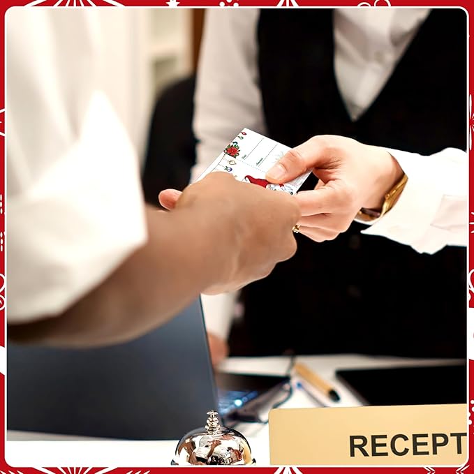 Sinmoe 50 Sets Gift Certificate for Business with 50 Pcs Envelopes Blank Gift Certificate Cards with Name and Address Rustic for Beauty Salon Restaurants Birthday (Xmas Style,4.72 x 2.36 Inch)