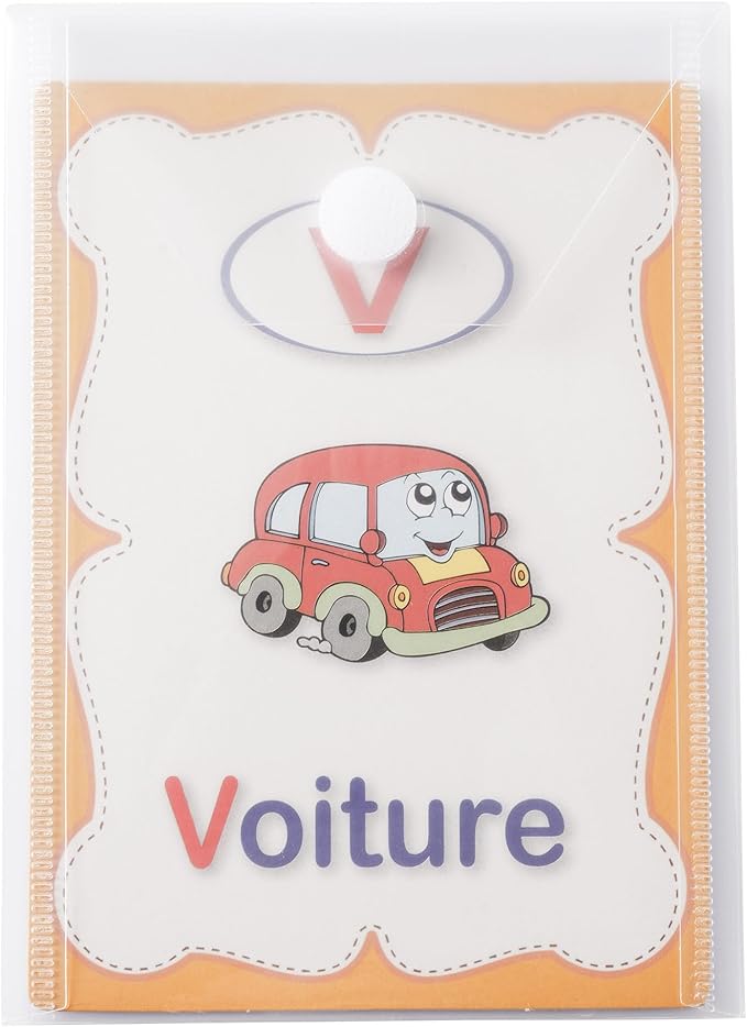 6''x4'' Vertical Plastic Envelopes Hook Loop Closure Coupon Receipt Storage Holder 30 Pack