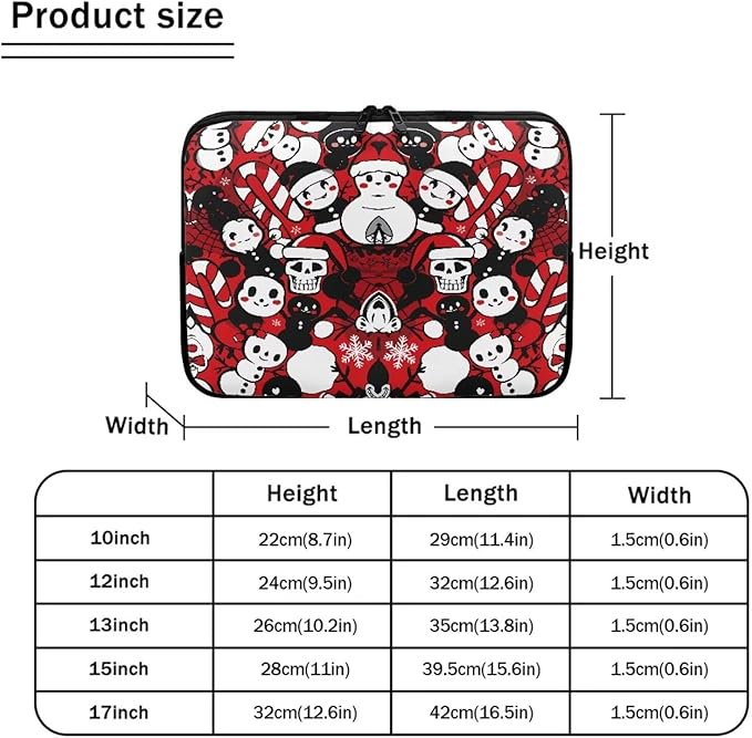 Christmas Snowman Printed Computer Bags for Laptops, Water Resistant 10 Inch Laptop Bag Laptop Briefcase Travel Case for Women Men Teens, Compatible with Most Laptops