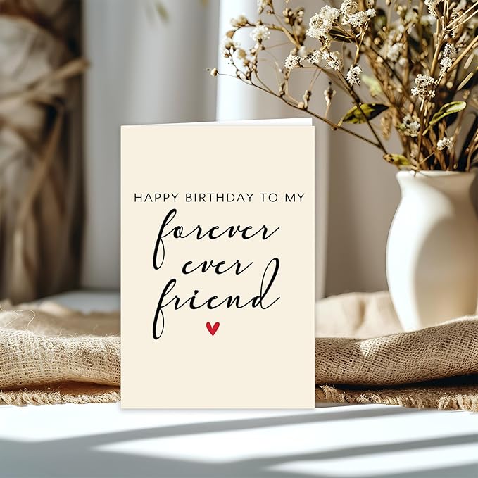 Funny Birthday Cards for Women Female, Best Friend Birthday Gifts for Her, Bday Gifts for BFF Sister Bestie-To My Forever Friend