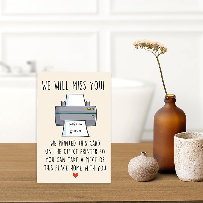 Funny Printable Retirement Card for Coworker or Boss,Happy Retiring Card Gift for Him Her,We Will Miss You, Leaving for Retiring Coworker Colleagues Boss