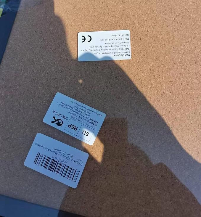 OWLKELA Dry Erase Cork Board 16.5"x12.6", Notice Pin Board, Memo Board, Vision Board, Bulletin Board for Office, Classroom or Home, Mounting Hardware and Push Pins Included, Wooden Frame