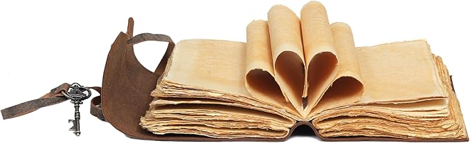 cuero Compass Vintage Leather Journal Antique Handmade Leather Bound Journal with Deckle Edge Paper Diary Leather Sketchbook Drawing Journal Notebook Great Gift Men & Women (Tawny Brown, 8X10 Inch)