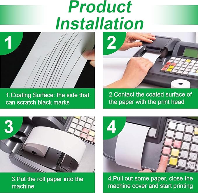 Thermal Paper Rolls 2.25 x 50 ft, 50 Rolls Credit Card Receipt Paper 2 1/4 x 50, Premium Thermal Receipt Paper Fits All 58mm Mini POS Thermal Printer (2 1/4" x 50' Thermal Paper 50 Rolls)