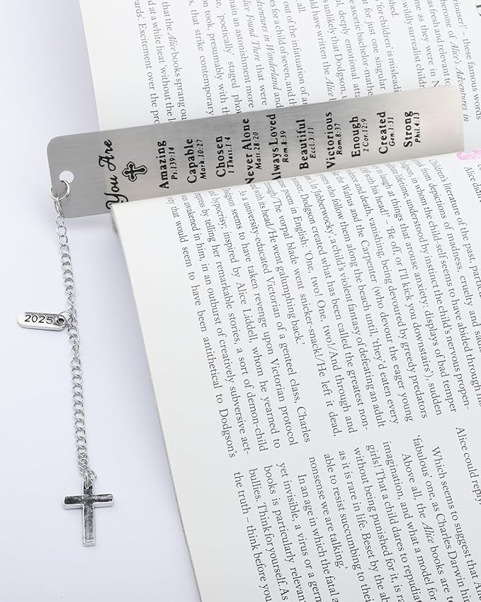 Religious Christian Confirmation Gifts Bookmark for Women, Baptism Gifts for Teen Girls Teenage First Communion Gift for Girls Graduation Birthday Gift for Her Stocking Stuffers for Teen Girl Boy