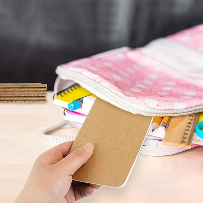 6 Pack Pocket Notebook Mini Notebooks Bulk 3.5 X 5.5 Inch Small Memo Notepad 30 Sheets 60 Lined Pages Kraft Paper Notebooks with Softcover Brown Cover Mini Journal Bulk Office School Supplies