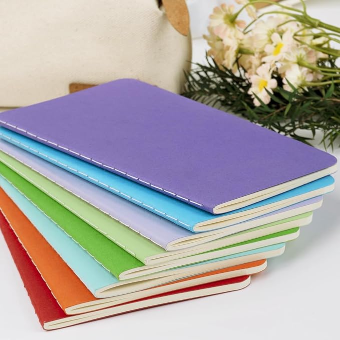 Gwybkq Small Lined Notepads Bulk 60 Pack Mini Journal Pocket Notebooks Set Colorful Cover Notebooks for Kids 3.5 x 5.5 Inches, 30 Sheets/60 Pages