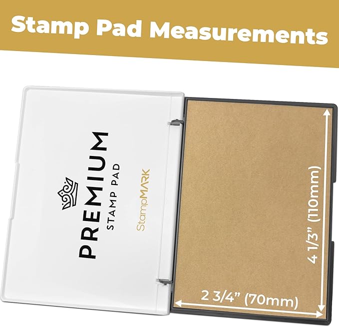 Premium Stamp Pad Medium Size 3" x 4" - for Traditional Rubber Stamps - Felt Pad Dry (No Ink)
