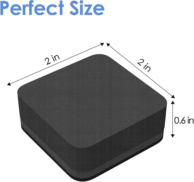 MaxGear Dry Erase Erasers, 24 Pack Magnetic Whiteboard Erasers for Classroom, Mini Whiteboard Cleaning Pads Bulk, Chalkboard Wiper Teacher Supplies for School, Office, Home (Black, 2 x 2 x 0.6 Inch