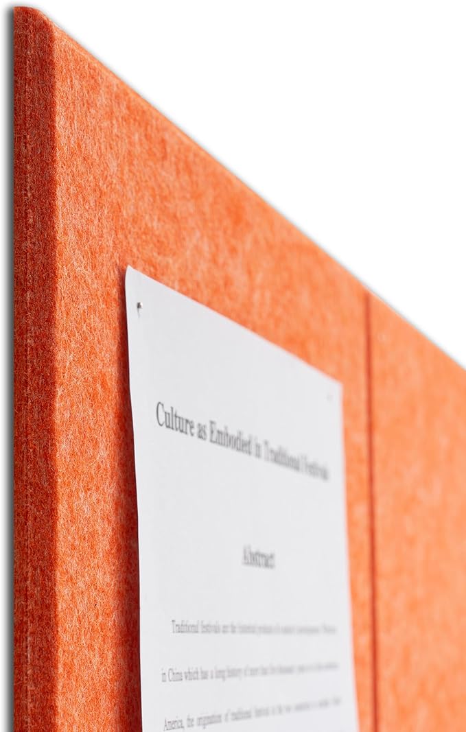 Large Felt Bulletin Board(48" x 36"),Cork Board Alternative,12 Pack Felt Wall Tiles with Safe Removable Adhesive Tabs,Notice Pin Board/Message Board/Vision Board for Office, School & Home