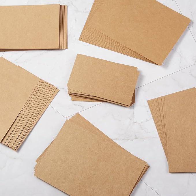 50 Sheets Blank Cardstock Paper 250 GSM Thick Heavy Cards Stock for DIY Art Projects, Card Making, Postcards, Greeting Cards, Birthday Party, Wedding Invitation (Brown, 5x7 inches)