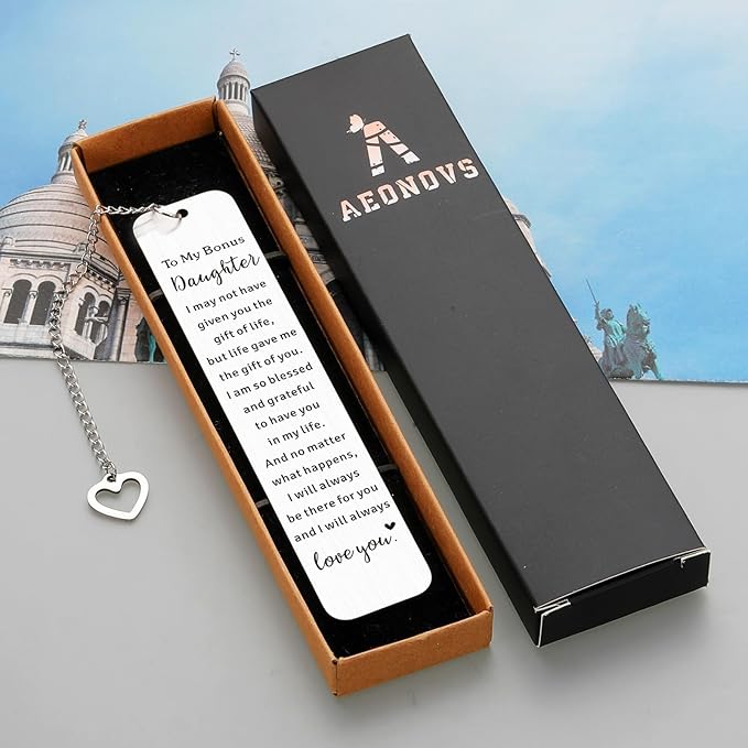 Stocking Stuffers for Teens Girls 16-18, Bonus Daughter Gifts, Daughter in Law Bookmark Gifts, Unbiological Daughter Gifts, Daughter Birthday Gifts from Mom, Bonus Daughter Christmas Gifts