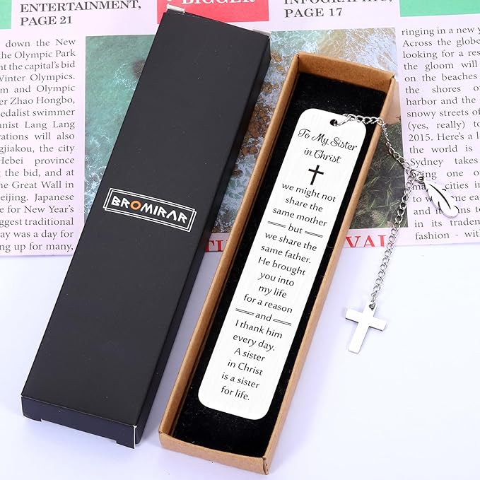 Sister in Christ Gifts, Secret Sister Gifts for Women Christian, Sister Birthday Gifts, Christian Sister Bookmark, Religious Gifts for Women Sisters, Faith Based Gifts, Big Sister Gifts for Girls