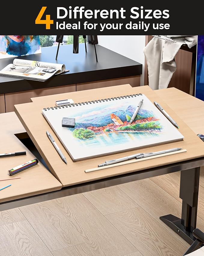 30Pcs Metal Mechanical Pencil Set with Leather Case, 0.5/0.7/0.9/2.0mm Art Drafting Pencils, 16 Tubes Graphite Leads(6B 4B 2B HB 2H 4H) with Colored Leads for Sketching Drawing Writing(Silver)