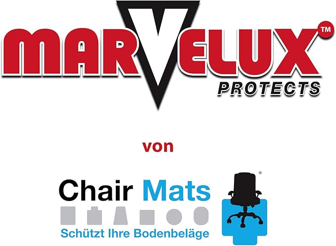 Marvelux Office Chair Mat for Low Pile Carpets 30" x 48” Clear Vinyl Protector Mat for Under Desks, Rectangular PVC Carpeted Floor Mat for Gaming Chairs and Computer Desks, Shipped Flat