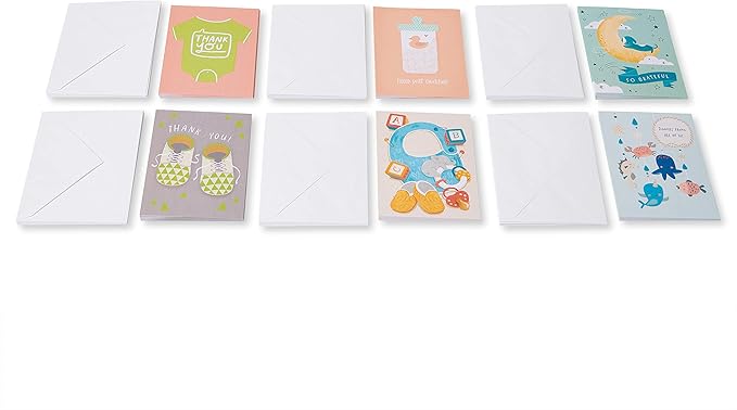 American Greetings Baby Shower Thank You Card Bundle (48-Count)