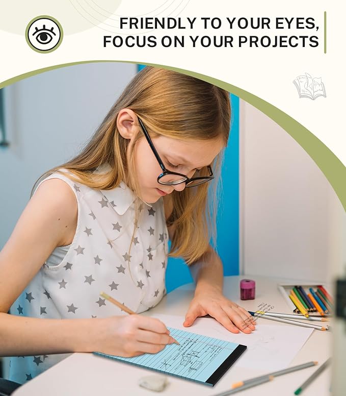 Note Pads 5x8, Narrow Ruled Legal Pad, Multicolor Small Notepads, 30 Sheet/notepad, 8 Pack Colored Legal Pads, Pink Legal Pad, Purple Notepad, Perforated Lined Note Pads for Study, Office, To-Do Lists