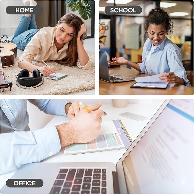 To Do List Pad - To Do List Notebook for Work with 52 Sheets, Undated Daily Planner Perfect for Daily Tasks and Goal Setting, To Do List Notepad Suitable for Office, Home and School-Violet Dream