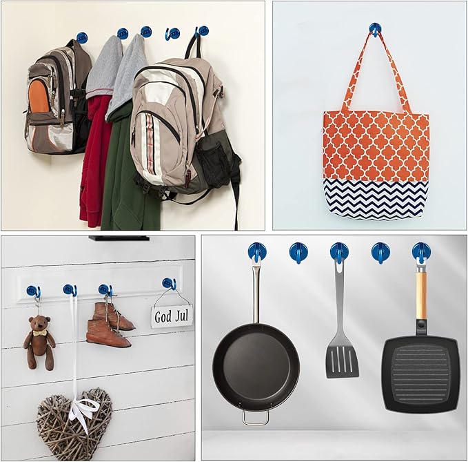 DIYMAG Magnetic Hooks, 30Lbs Strong Heavy Duty Cruise Magnet Hooks for Classroom, Fridge, Hanging, Cabins, Grill, Kitchen, Garage, Workplace and Office etc, (6 Pack-Blue)