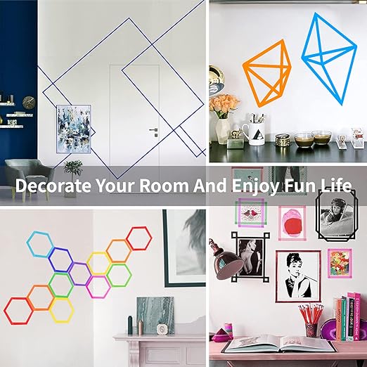 Colored Masking Tape Rolls, 1 inch Wide, 360 ft Long - Craft Tape in 10 Colorful Shades for Kids Crafts, Moving, Classroom Labeling