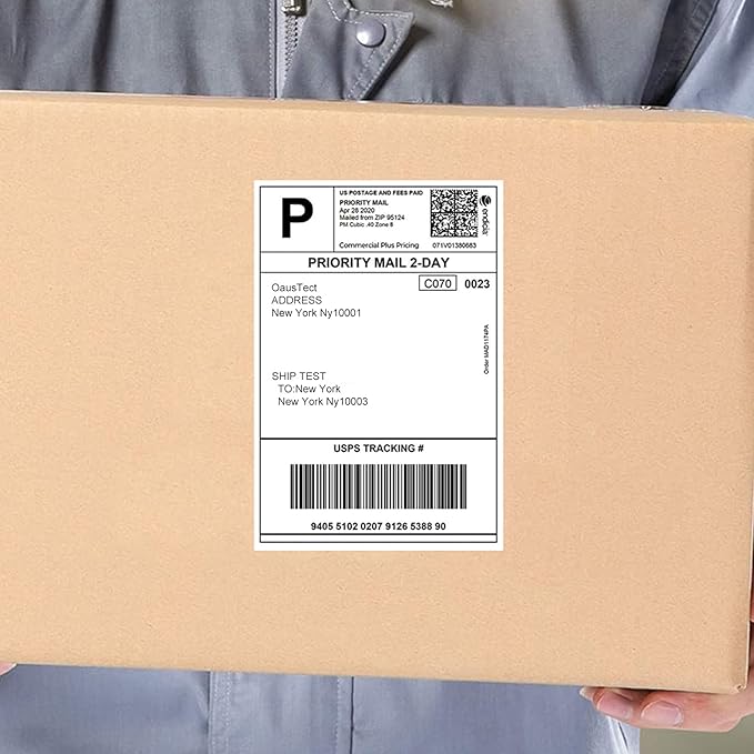 8.5 X 5.5 Shipping Label, Half Sheet Labels, Shipping Labels 2 Per Sheet, Laser & Inkjet Printer Printable, 5126/8126, Blank White Mailing Postage Labels (500 Sheets, 1000 Labels)