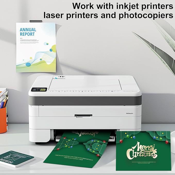 Cardstock 8.5" x 11 ",30 Sheets Cardstock Paper 85 lb/230 gsm,Green Card Stock for Printer,Drawing,Gift tags,Invitations, Cards etc (Christmas green, 30 Sheets)